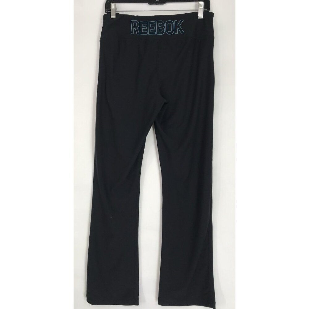 REEBOK Pants Womens Size Large L Black Athletic Stretch Workout‎ Athleisure
